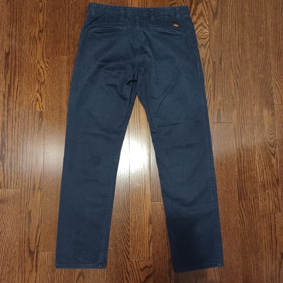 Men's Navy Blue Docker Cotton Pants - Picture 5 of 5